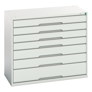 Verso 900mm high 7 drawer cabinet 1050×550×900mm