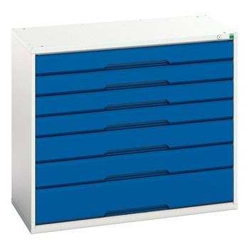 Verso 900mm high 7 drawer cabinet 1050×550×900mm