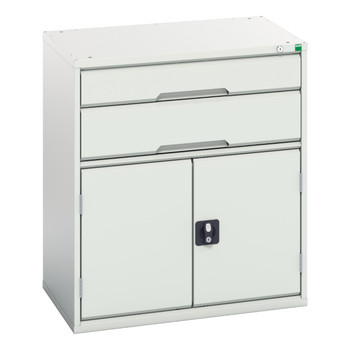 Verso 900mm High Cupboard & 2 Drawer Cabinet 800W × 550D × 900H