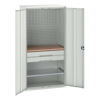 Verso Mini Workshop Cupboard with 1 Shelf & 2 Drawers 1050W × 550D × 2000H