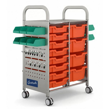 Callero STEAM Double Trolley - 8 Shallow & 4 Deep Trays