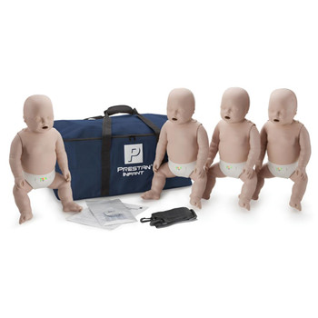 Prestan Professional Training Manikins Infant with CPR Monitor inc 50 Lung Bags (4 Pk)