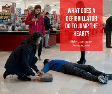 What does a defibrillator do to jump the heart?