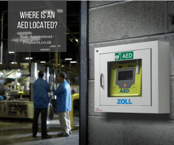 Where is an AED located?