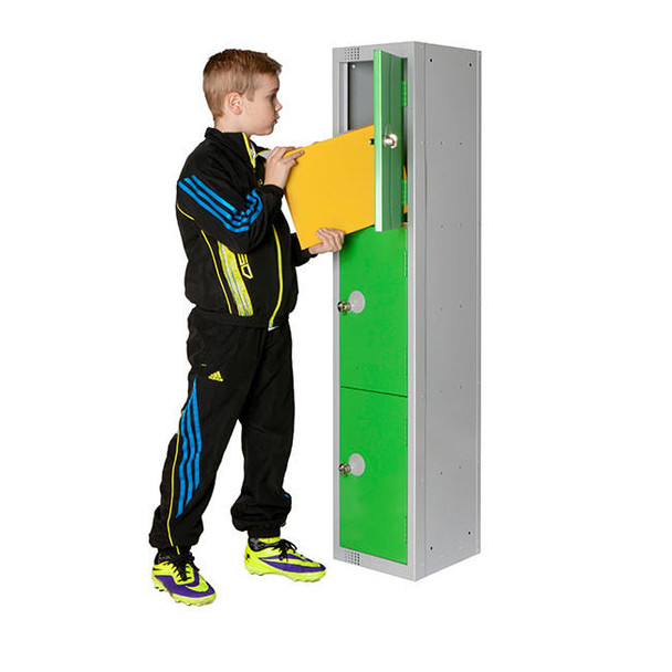 Risk Assessment Products Three Door School Locker 1370x300x450mm 