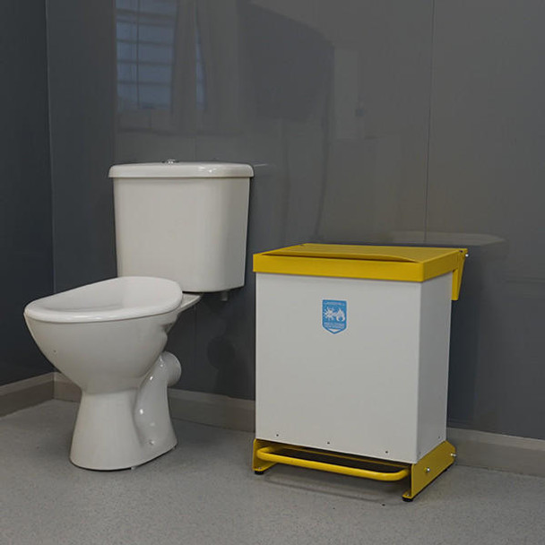 Risk Assessment Products Sanitary Bin – 42 Litre Capacity – Foot Pedal Operated 