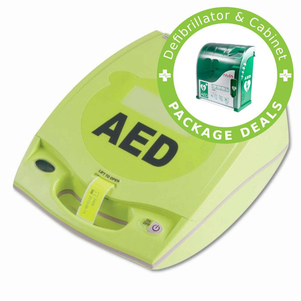 ZOLL Zoll AED Plus Semi Automatic Defibrillator & Aivia Indoor Cabinet 