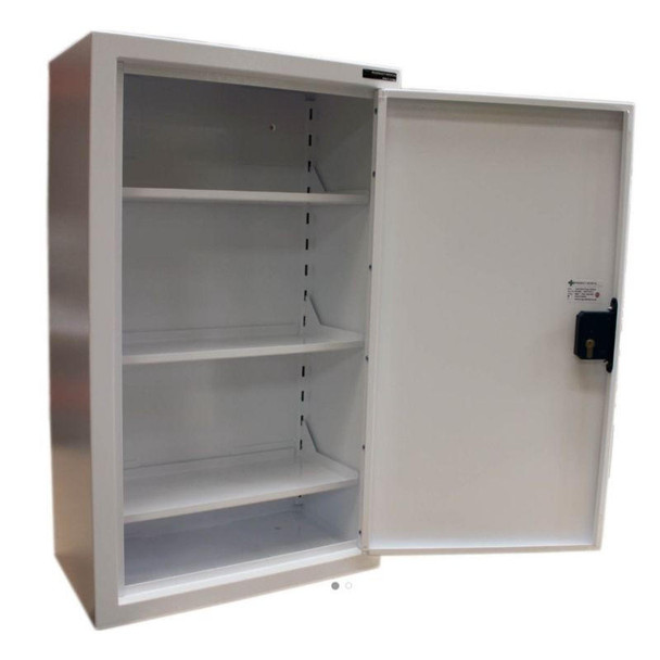 HEC Showman Controlled Drugs Cabinet 850 X 500 X 300mm | 3 Shelves (Adjustable) | L/H Hinge / Warning Light 