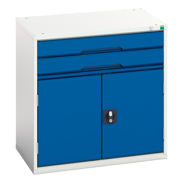 Verso 800mm High Cupboard and Two Drawers 1050×550×800mm