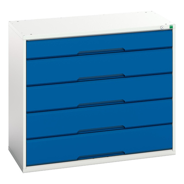 Verso 900mm high 5 drawer cabinet 1050×550×900mm