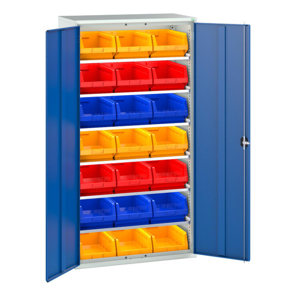 Verso Bin Cupboard – 2000H × 1050W × 550D with 21 No.5 Bins