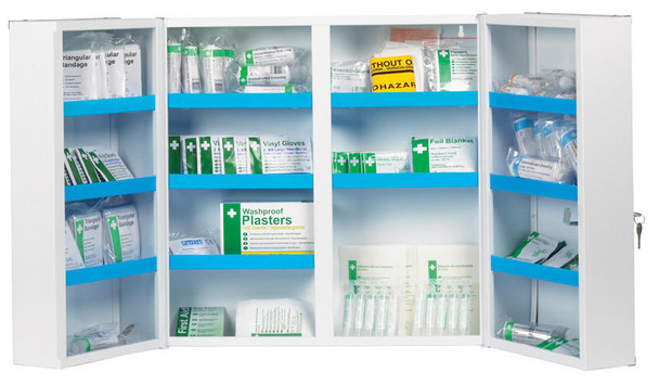 Risk Assessment Products Industrial High-Risk First Aid Cabinet BS8599, Medium 