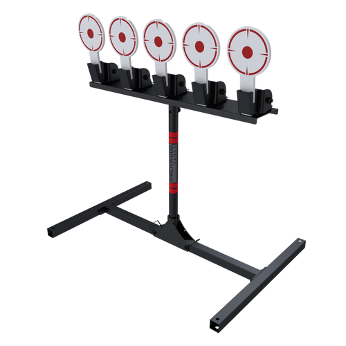 5 Spring Loaded Self-Resetting Targets With Plate Rack - Birchwood Casey