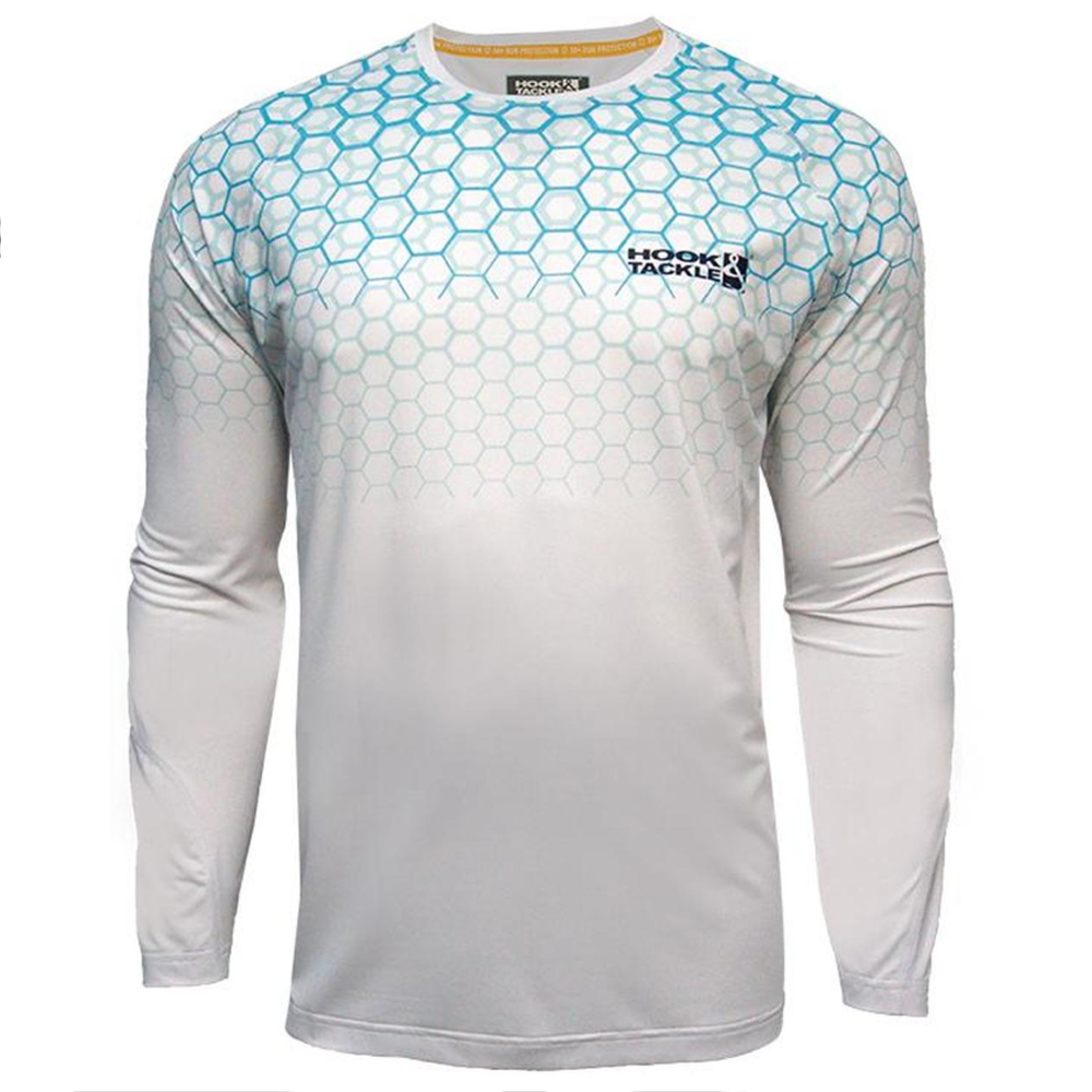 Hook & Tackle Hexagon Long Sleeve Performance Shirt