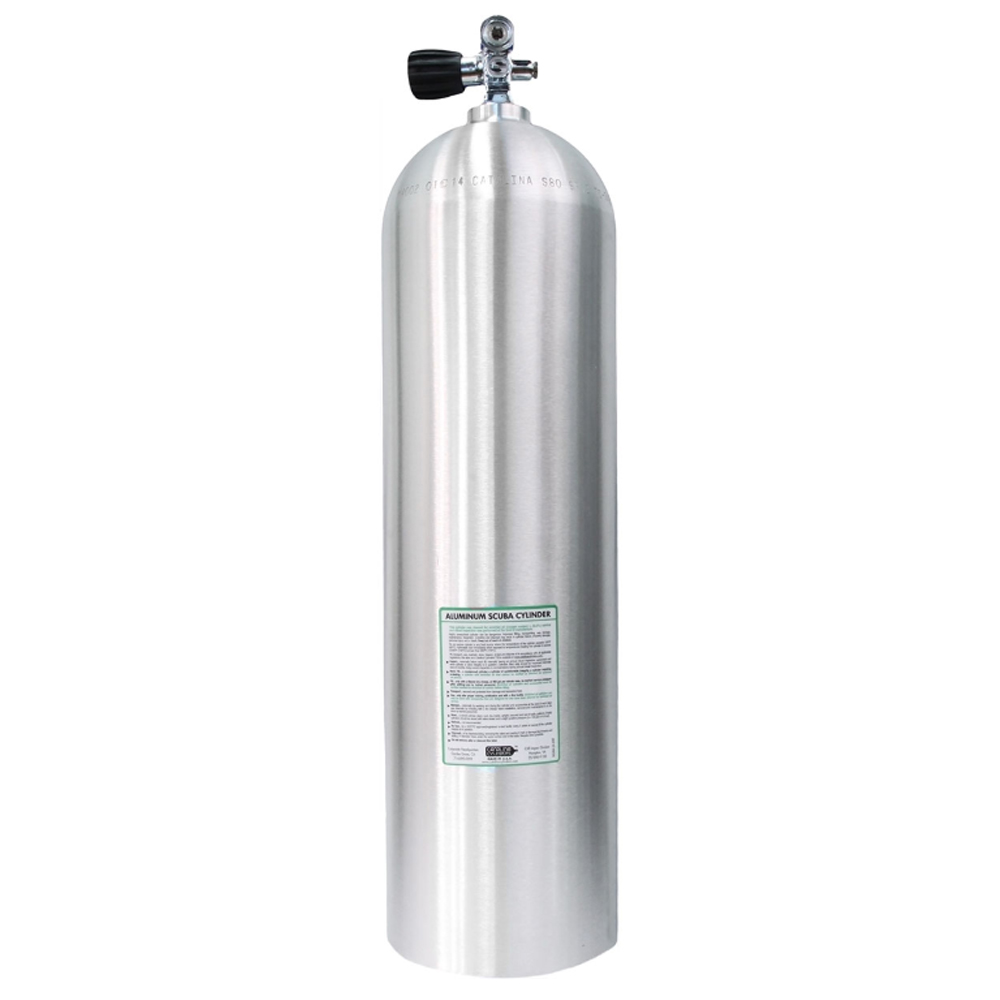 Catalina Aluminum Scuba Tank (6-80 cu. ft.) - Brushed - 19 cu. ft.