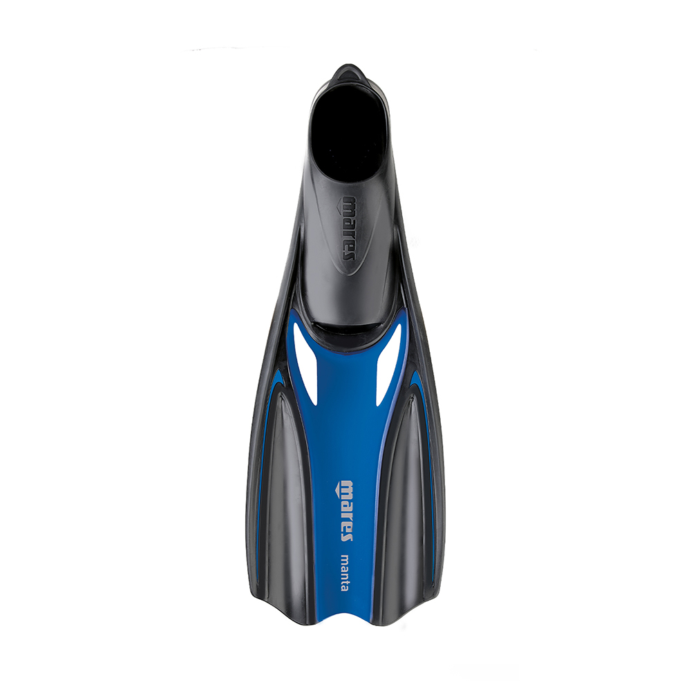 Mares Manta Full Foot Snorkeling Fins - Blue - 7.5/8.5