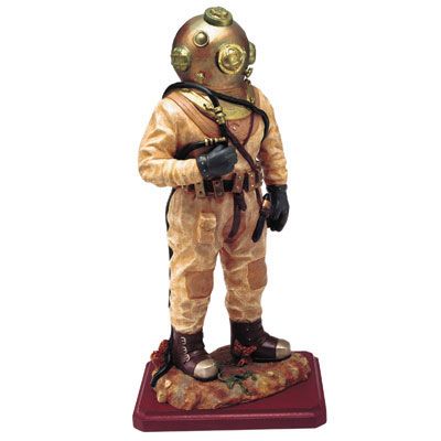 Commercial Diver Statue 8 Inch