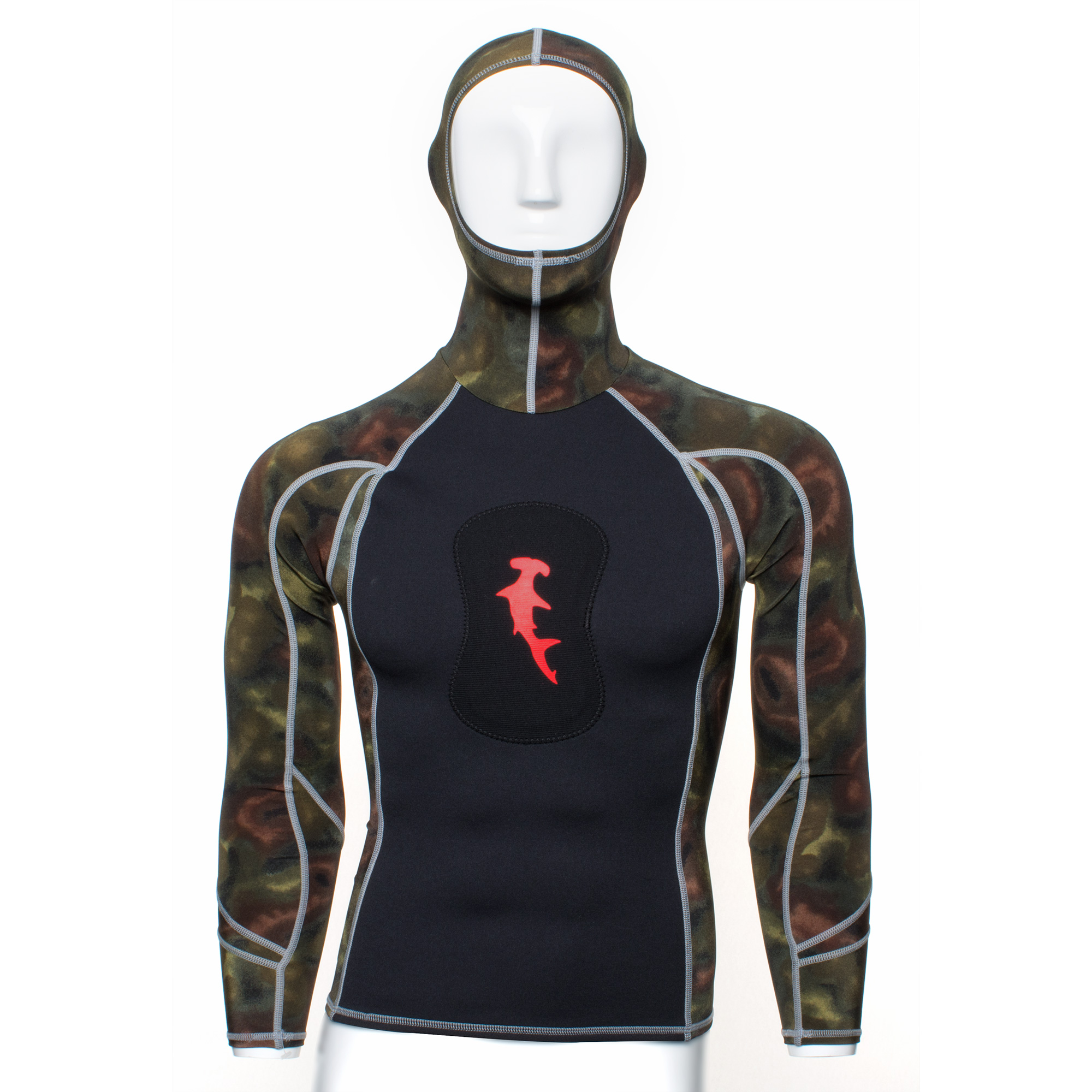 Hammerhead Ambush Long Sleeve 1mm Rash Guard with Hood Pelagic Deep Reef