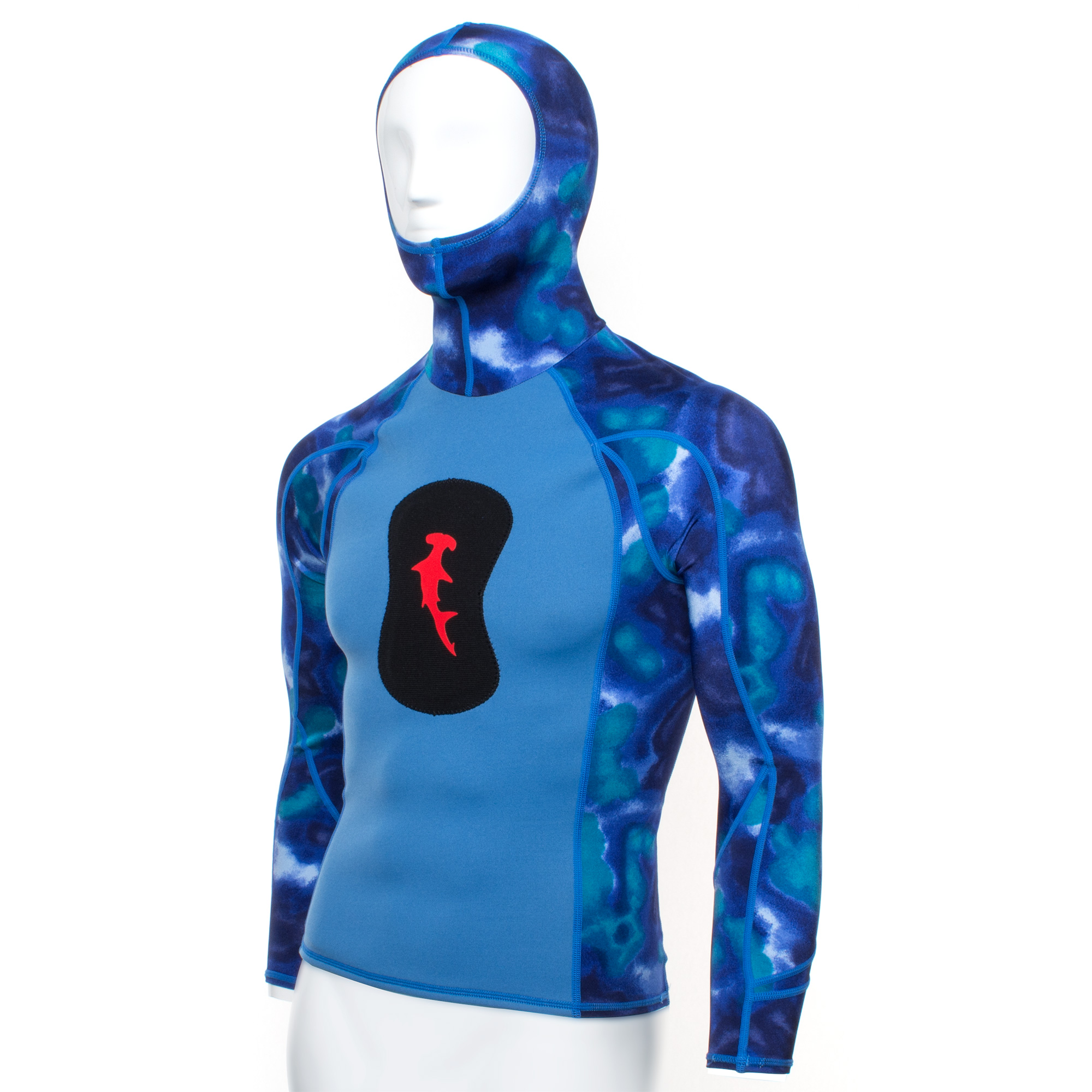 Hammerhead Ambush Long Sleeve 1mm Rash Guard with Hood Pelagic Angle