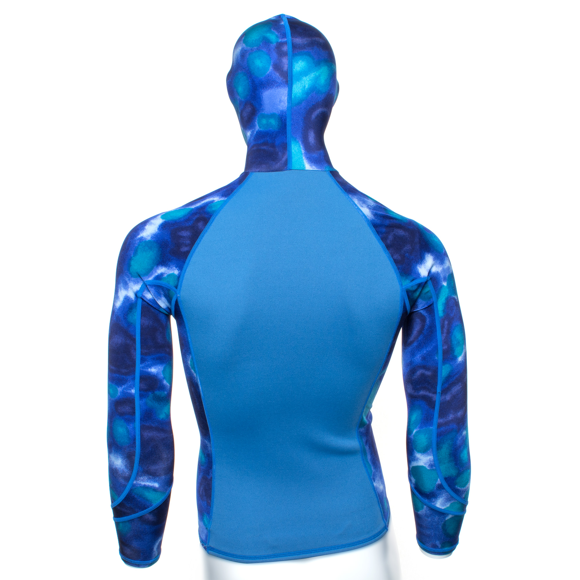 Hammerhead Ambush Long Sleeve 1mm Rash Guard with Hood Pelagic Back