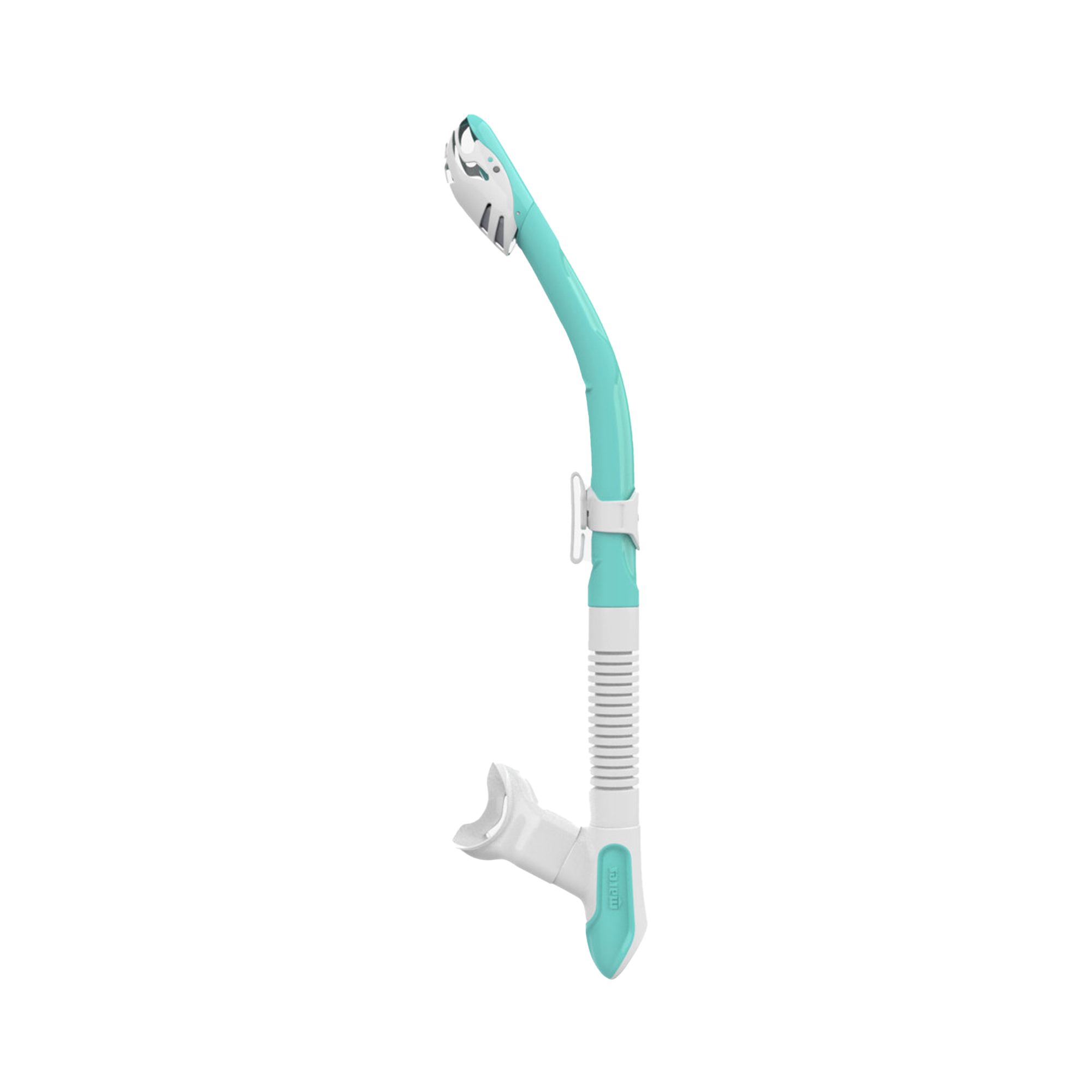 Mares Ergo Dry Snorkel with Exhaust Valve - white and aqua