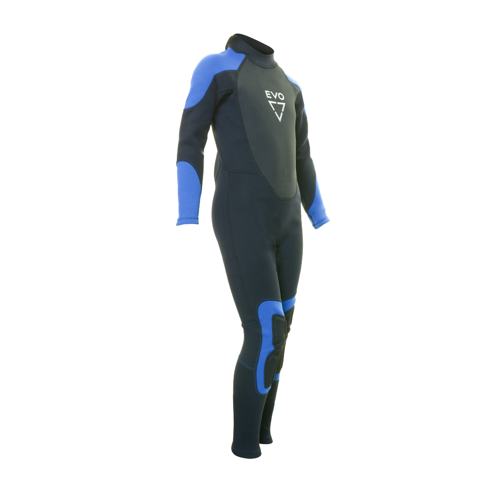 EVO Kid's Full Wetsuit Right Side - Blue