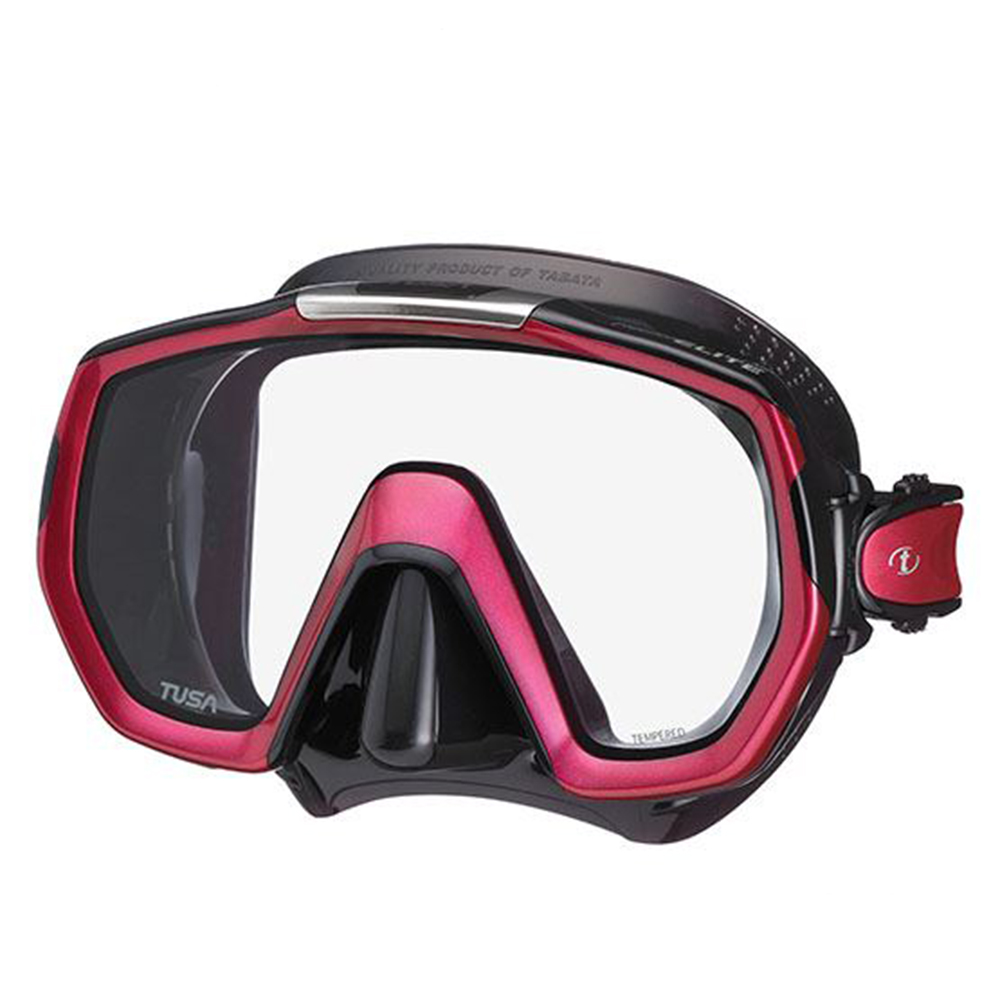 TUSA Freedom Elite Mask, Single Lens - Black/Rose Pink