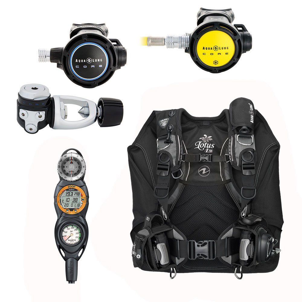 Used Aqua Lung Lotus i3 Scuba BCD with Core Regulator Set 