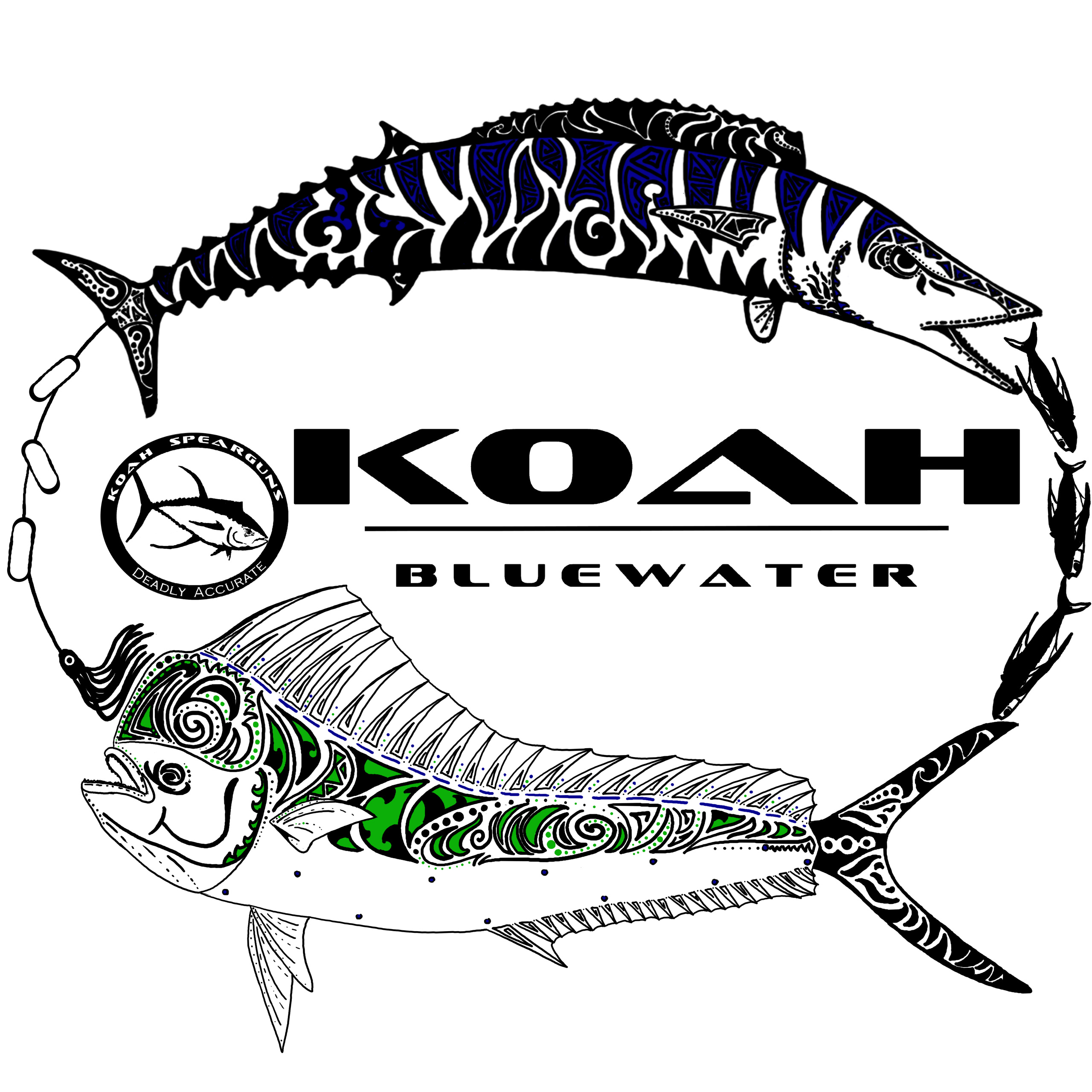 Koah Spearfishing X-DRI Performance Shirt Wahoo/Mahi Logo