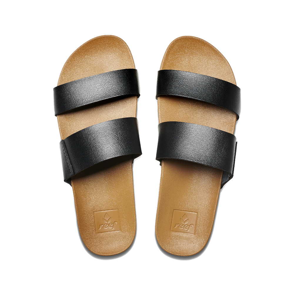 Reef Cushion Bounce Vista Slide Sandals (Women’s) - Black/Natural