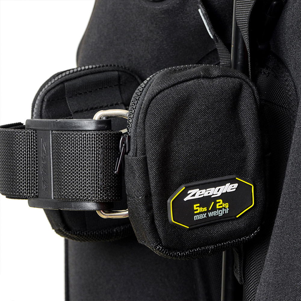 Zeagle Covert XT BCD Tank Band Pockets Detail