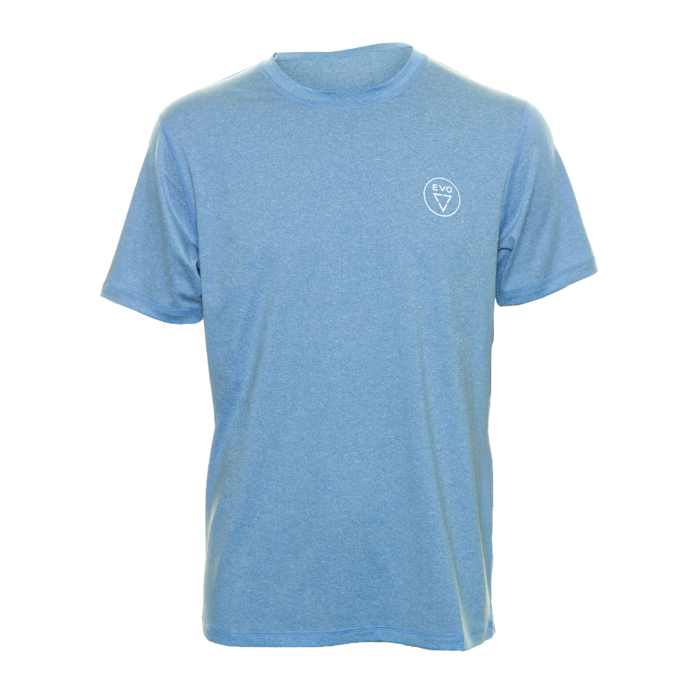 EVO Antix Short Sleeve Performance Shirt - Heather Blue