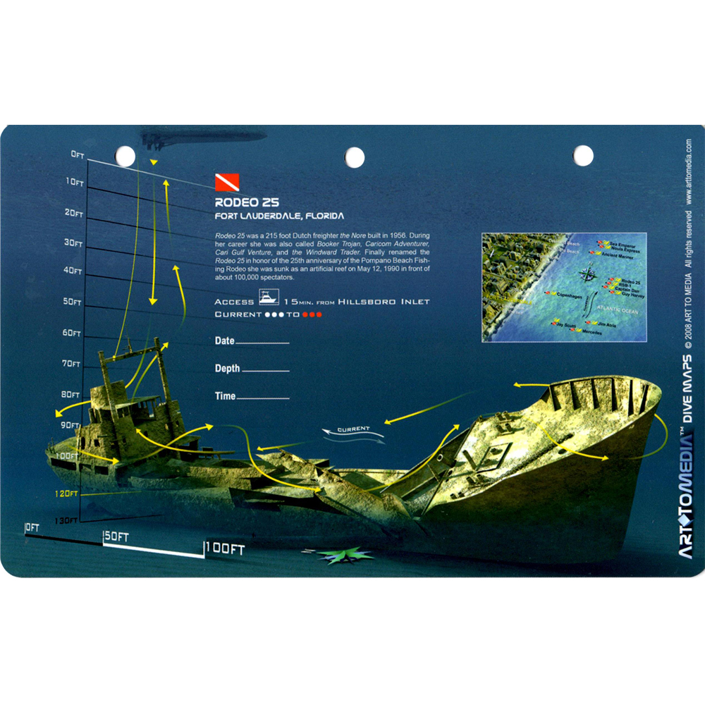 Rodeo 25 Wreck 3D Dive Site Map 