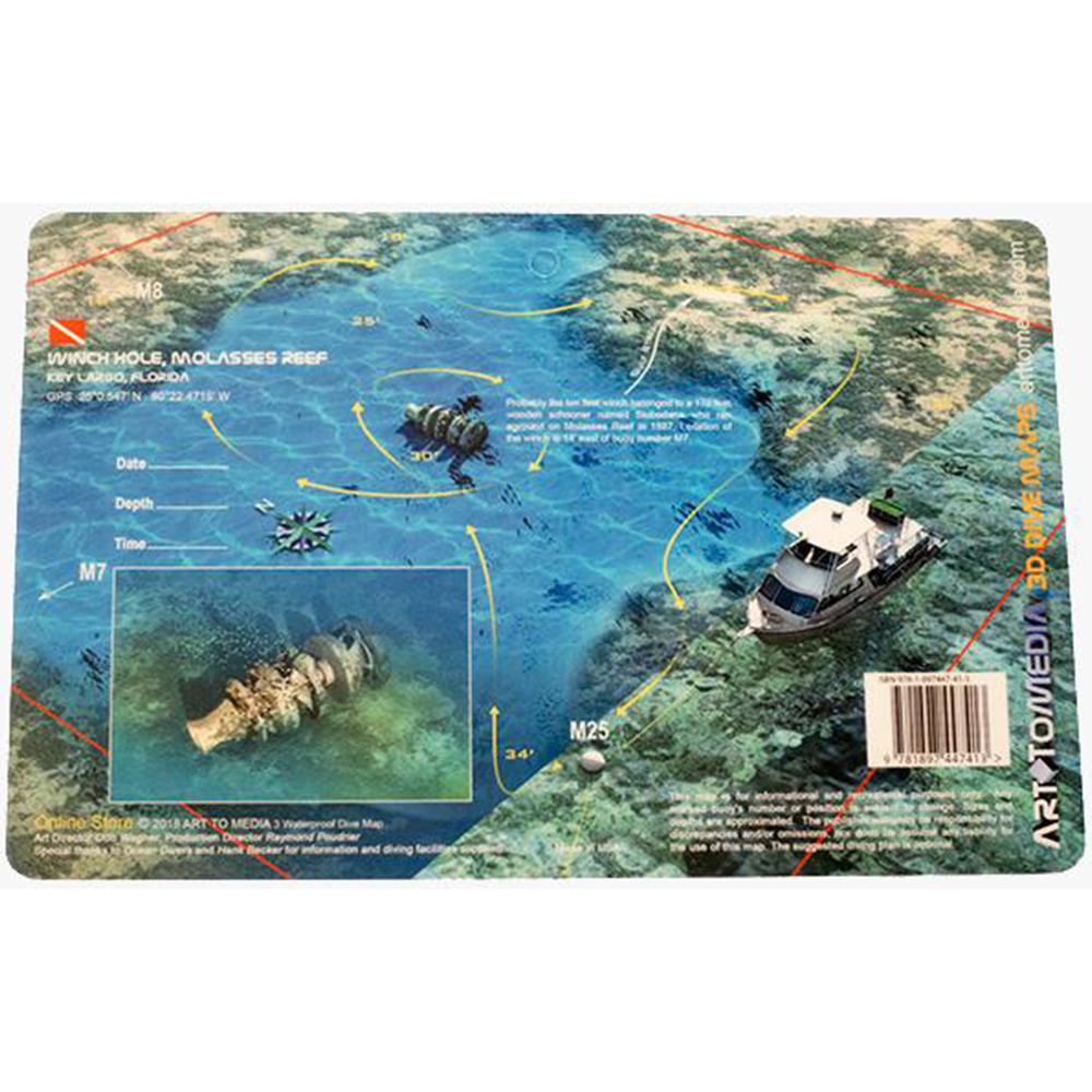 Miss Louise Wreck Florida Panhandle Waterproof Dive Card: Reef