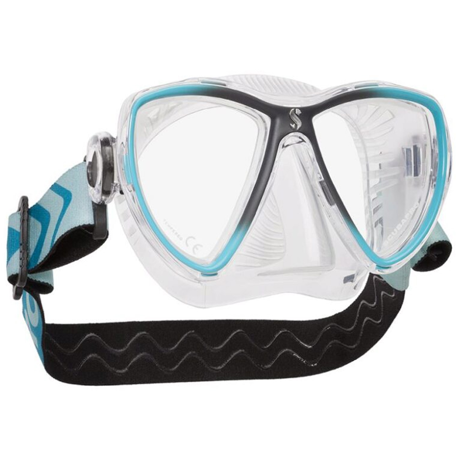 ScubaPro Synergy Mini Scuba Diving Mask - Turquoise/Clear