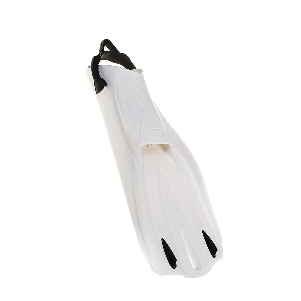 ScubaPro Go Sport Open Heel Dive Fins Angle View - White