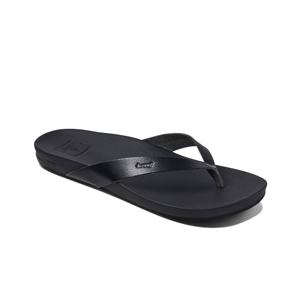 Reef Cushion Bounce Court Sandals (Women's) Side Angle - Black