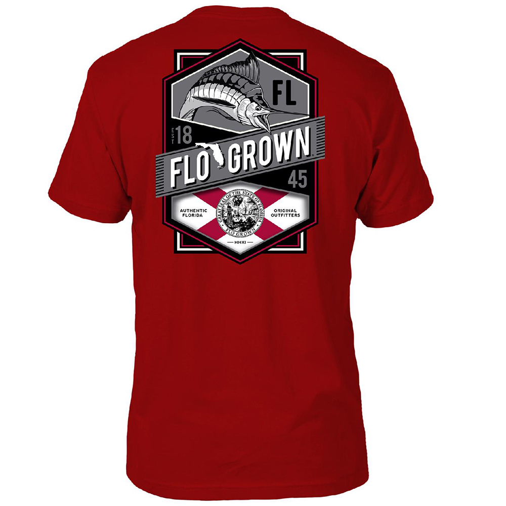 Flogrown Ocean Crest Short-Sleeve T-Shirt - Red