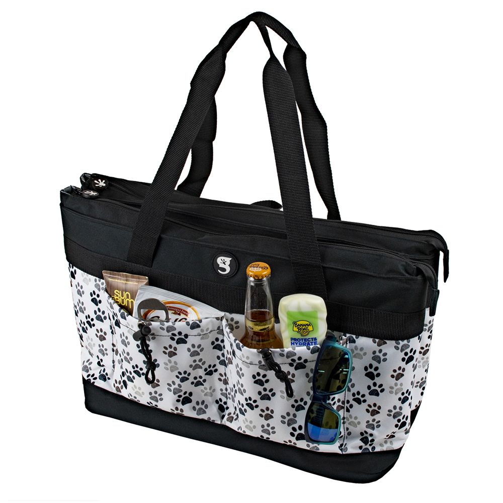 Gecko 2 Compartment Cooler Tote - Paws (Contents NOT Included)