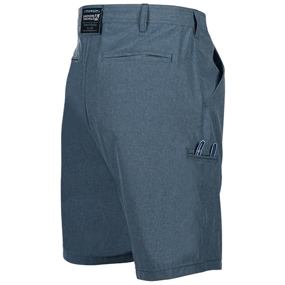 Hook & Tackle Men's Hi-Tide Hybrid Shorts Right Side - Blue