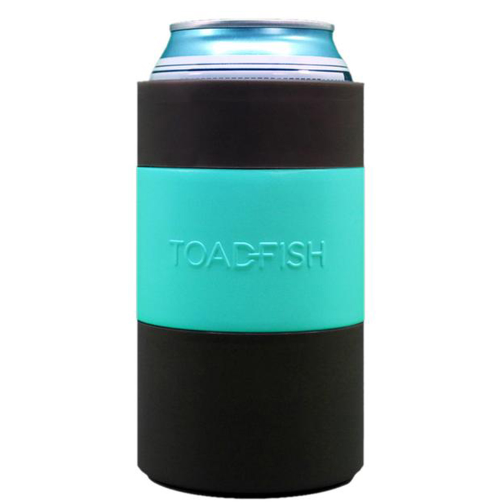 Toadfish Non-Tipping Can Cooler Back Side - Teal