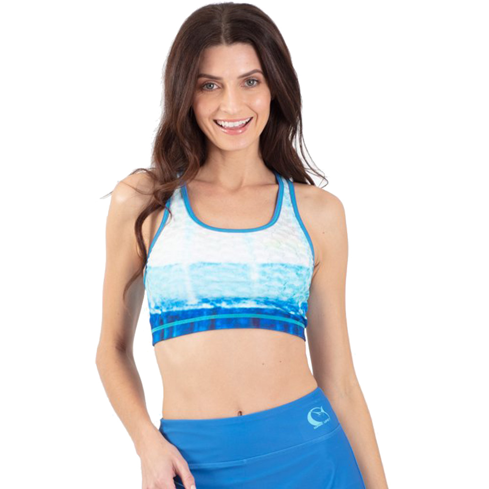 Wave Life Blue Marlin Reversible Active Crop Top