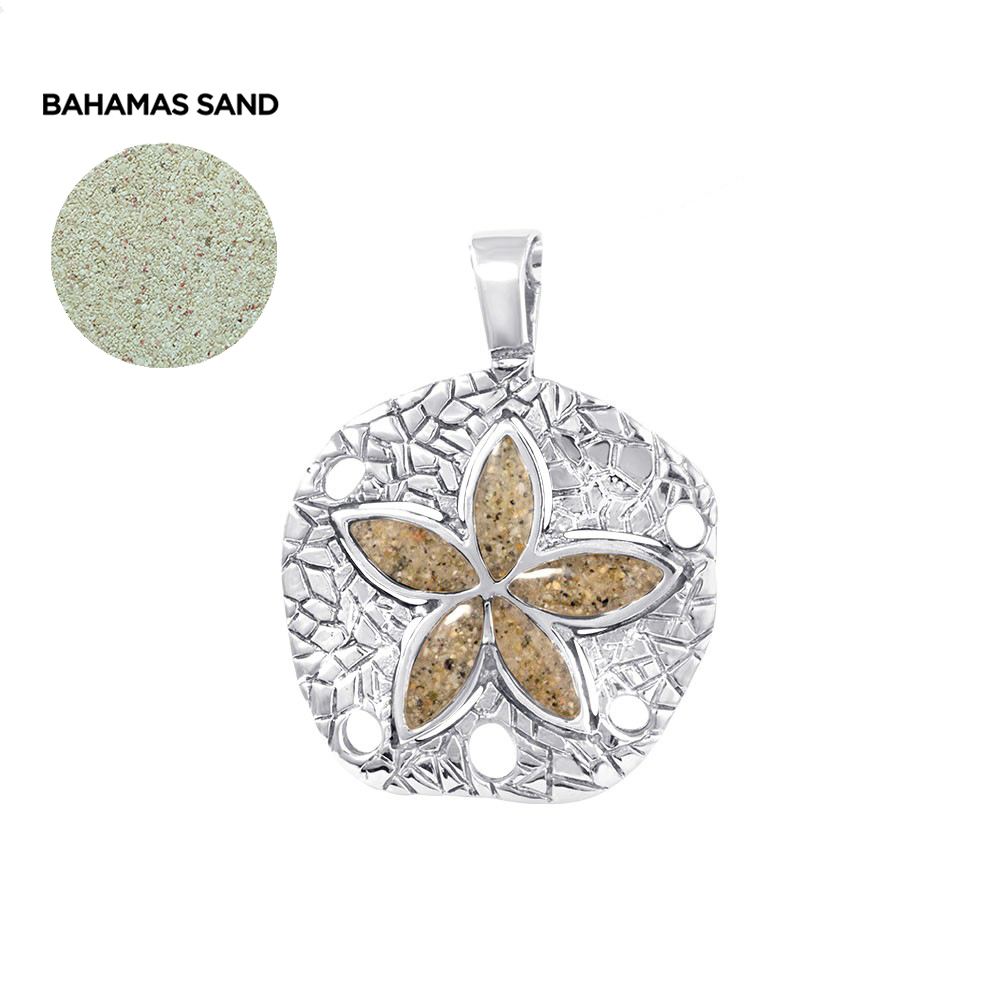 Dune Sterling Silver Sand Dollar Charm - Bahamas