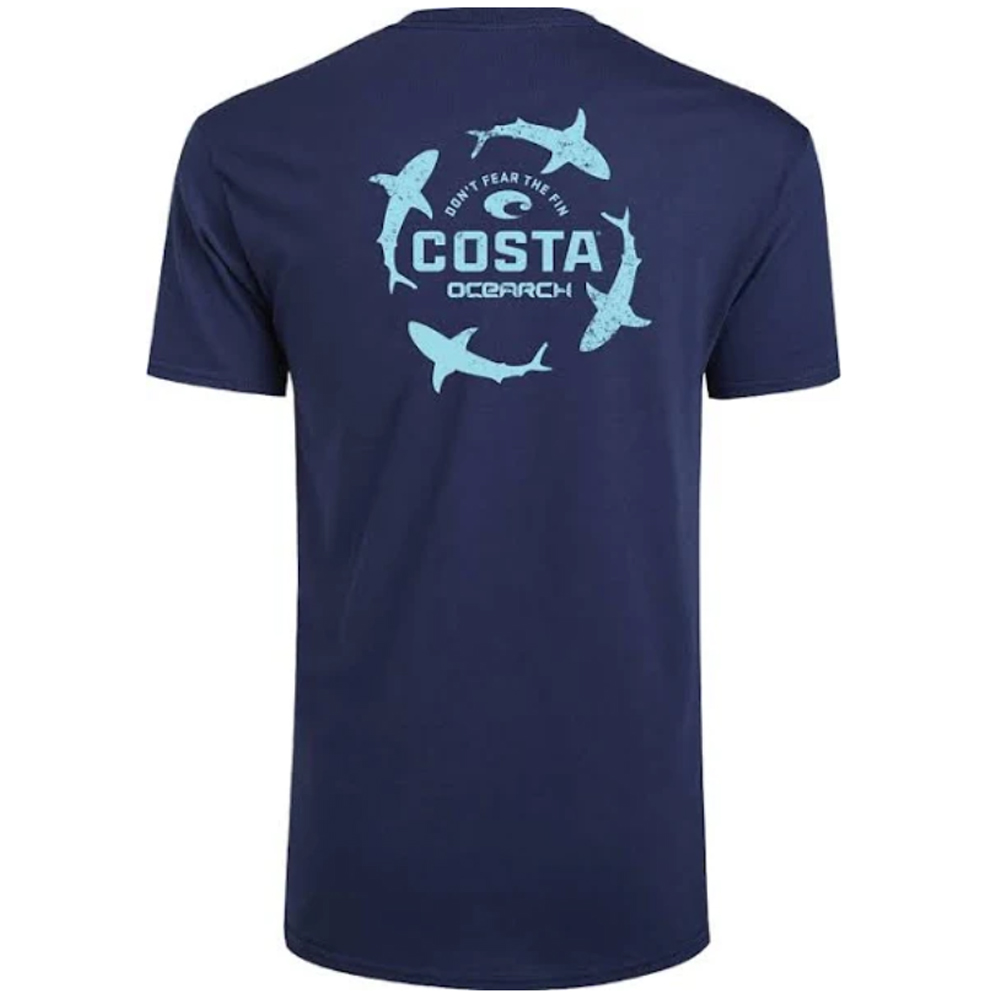 Costa Ocearch Circle Shark T-Shirt - Navy 