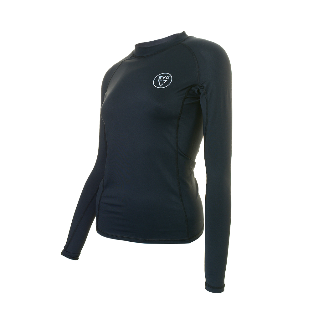 EVO Fuse Long Sleeve Rashguard (Women's) Side - Black