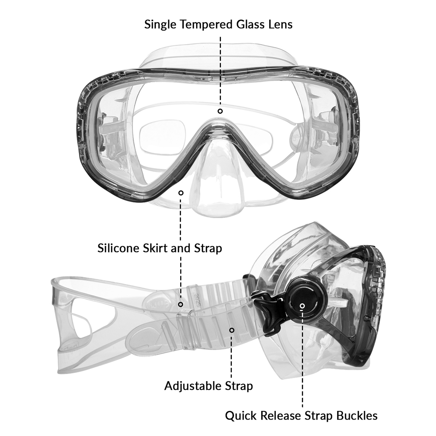 EVO Isla Mask, Single Lens - Black