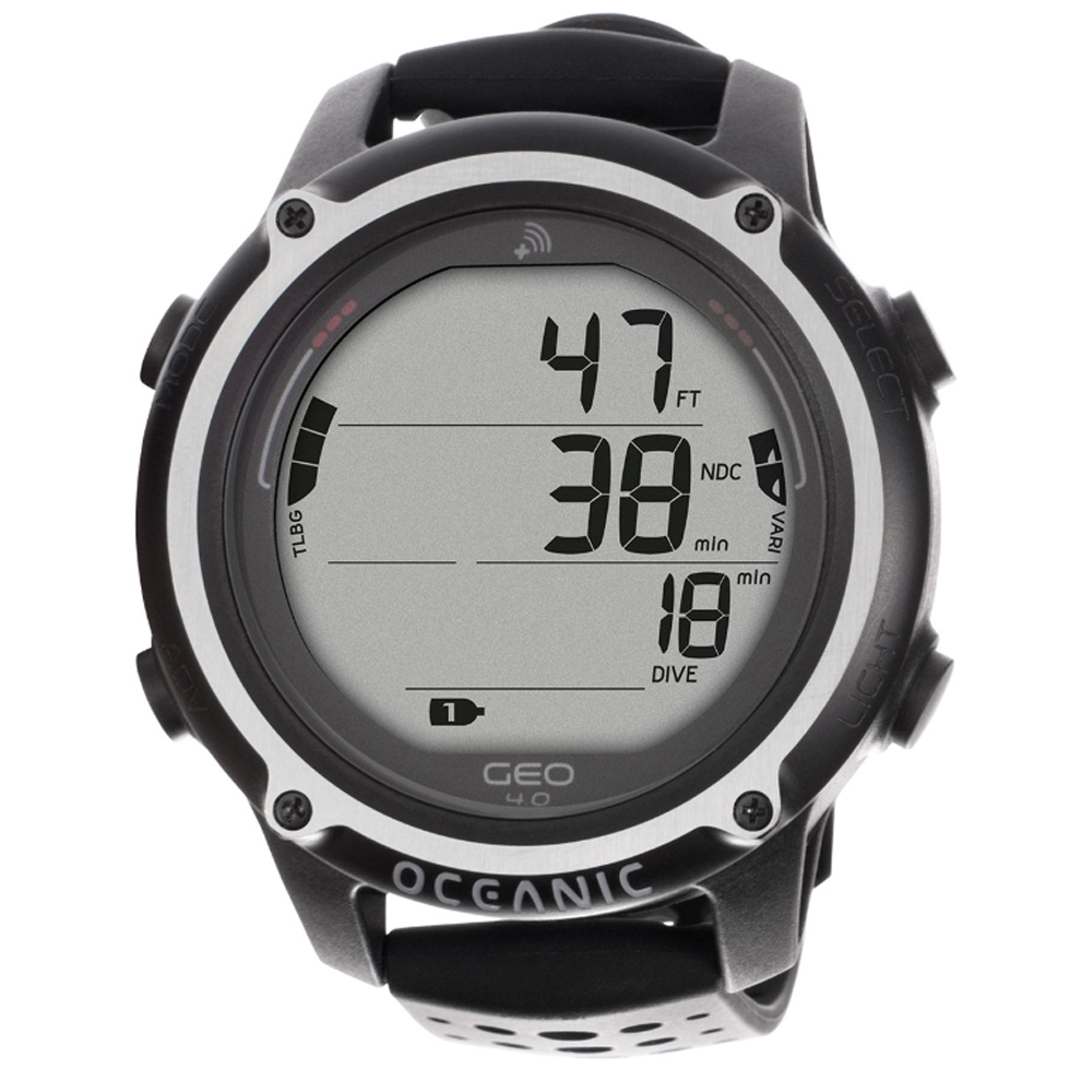 Oceanic Geo 4.0 Wrist Dive Computer Front - Black