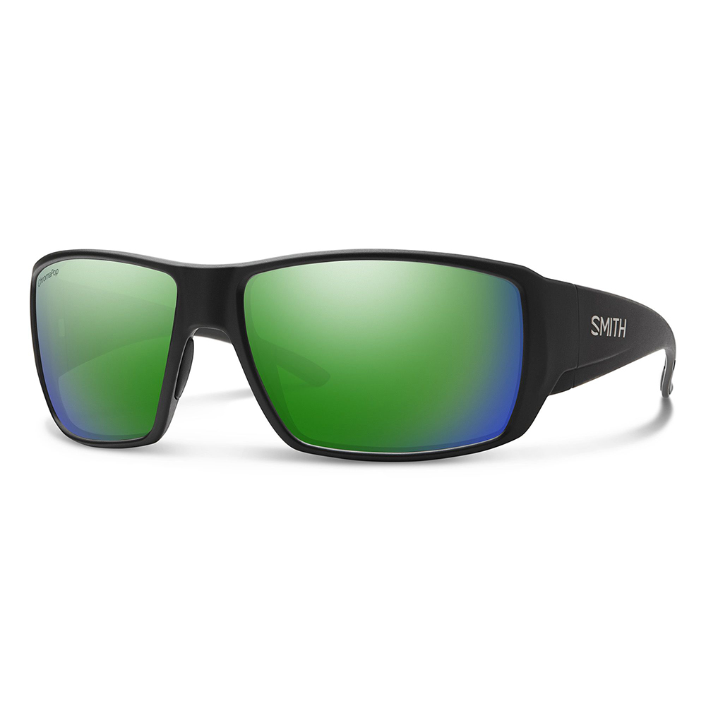 Smith Guide's Choice Sunglasses - Matte Black Frame/Green Mirror Lenses