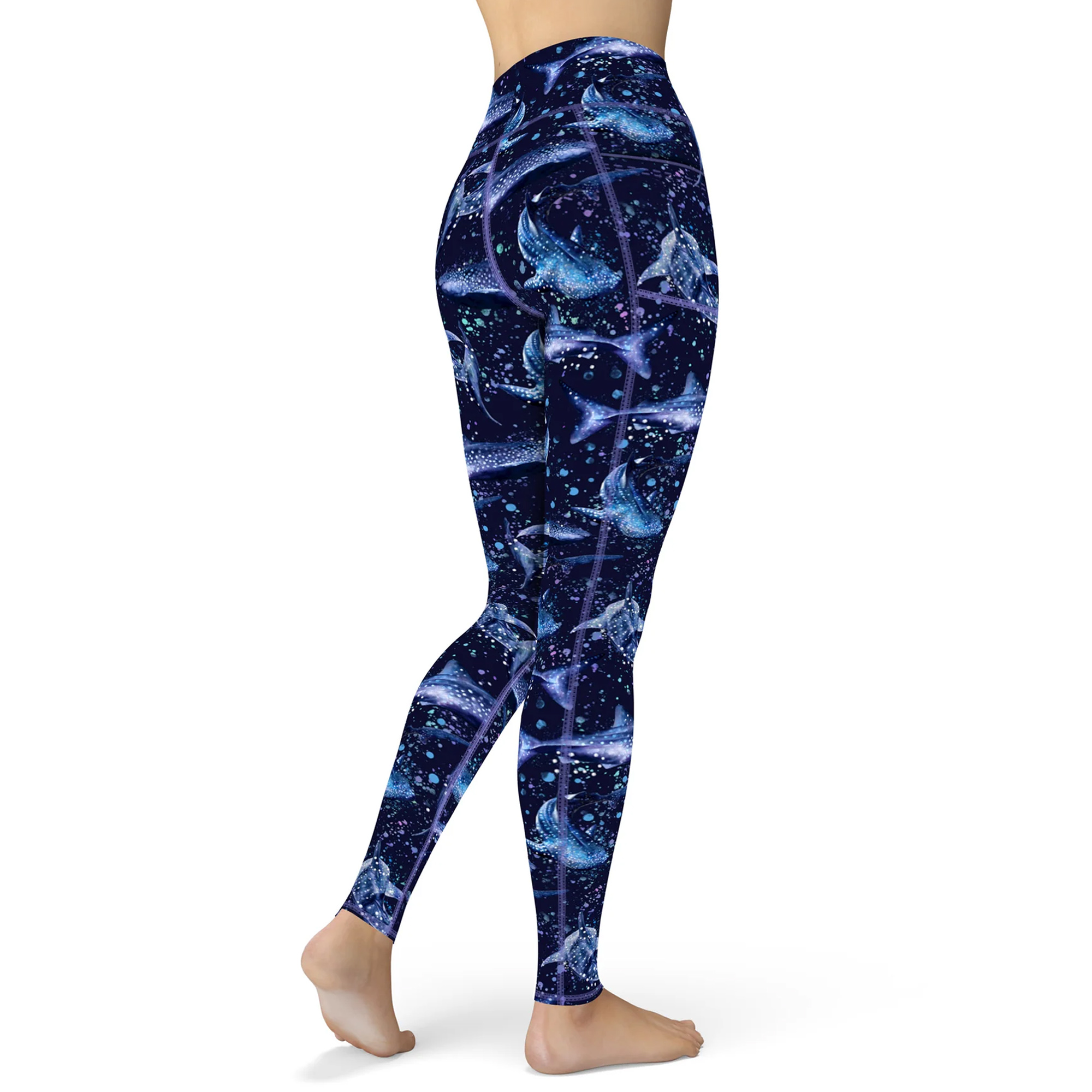 Spacefish Army Leggings - Whale Shark - Back View