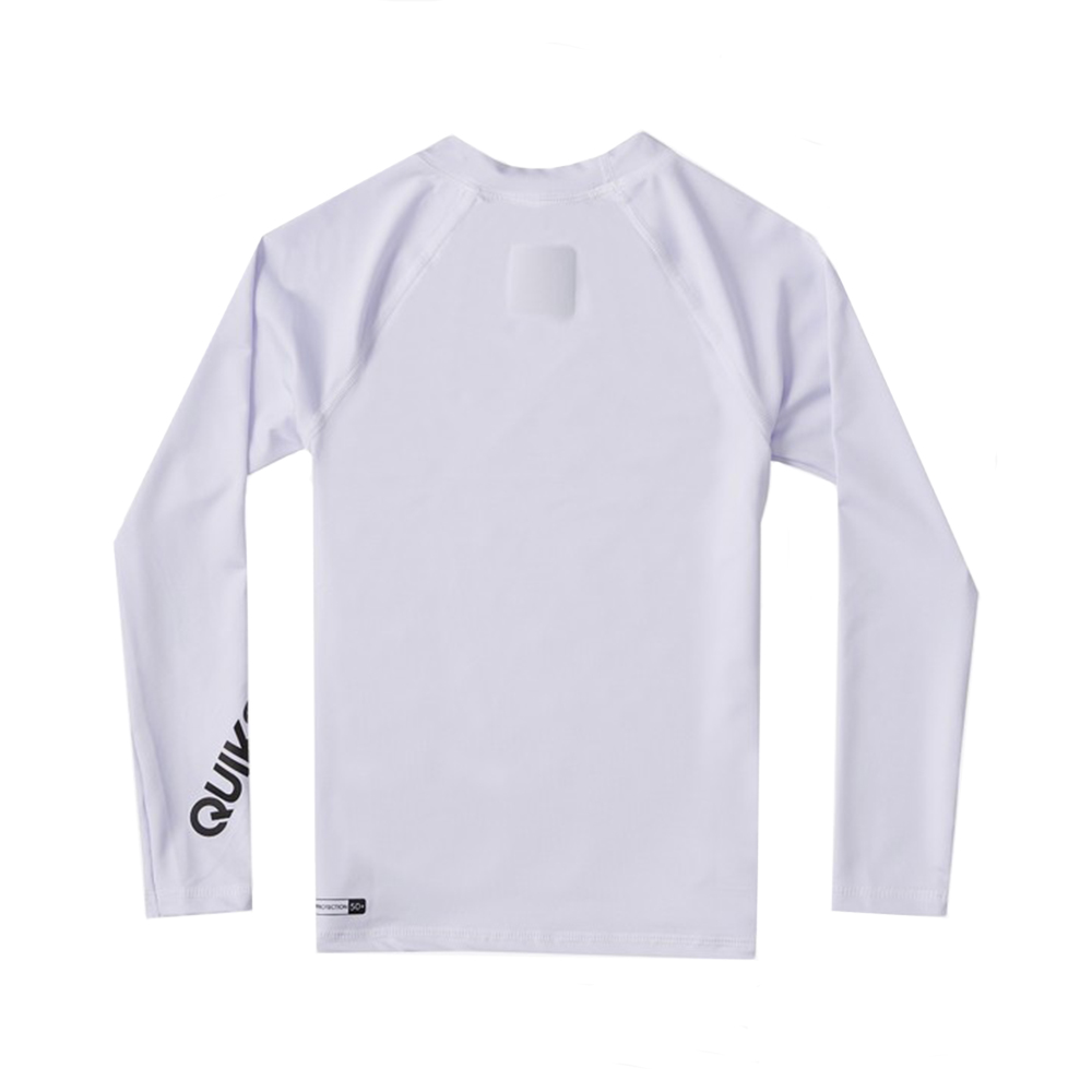 Quiksilver All Time Long Sleeve Rashguard (Kids') Back - White